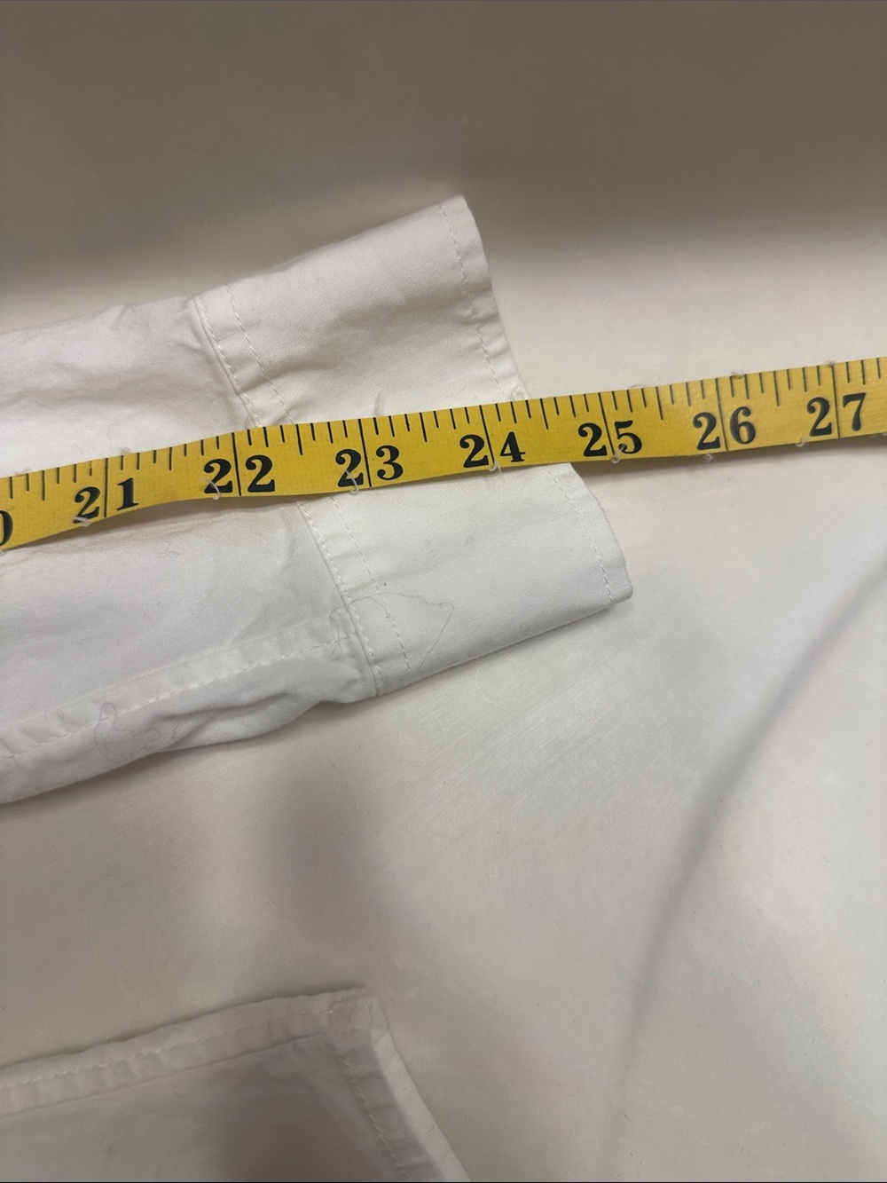 Banana Republic White Button-Front Dress Shirt with Subtle Ruffle Placket - Picture 7 of 8
